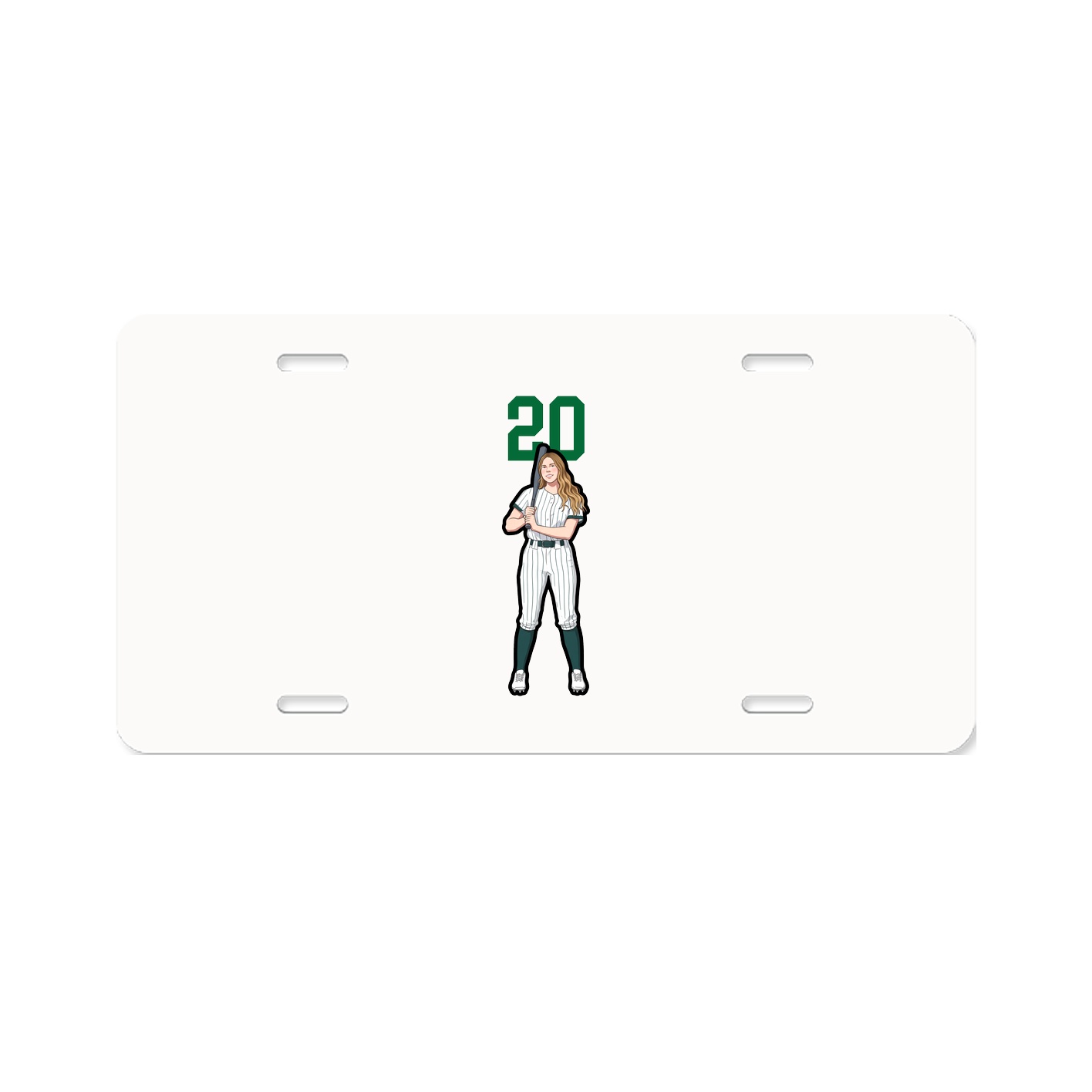 License Plate — Number Top in Classic