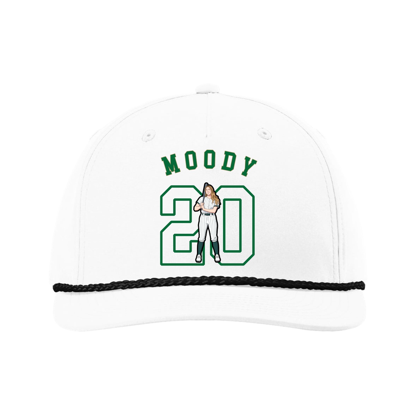 Five-Panel Classic Rope Cap — Shirsey Arch in White