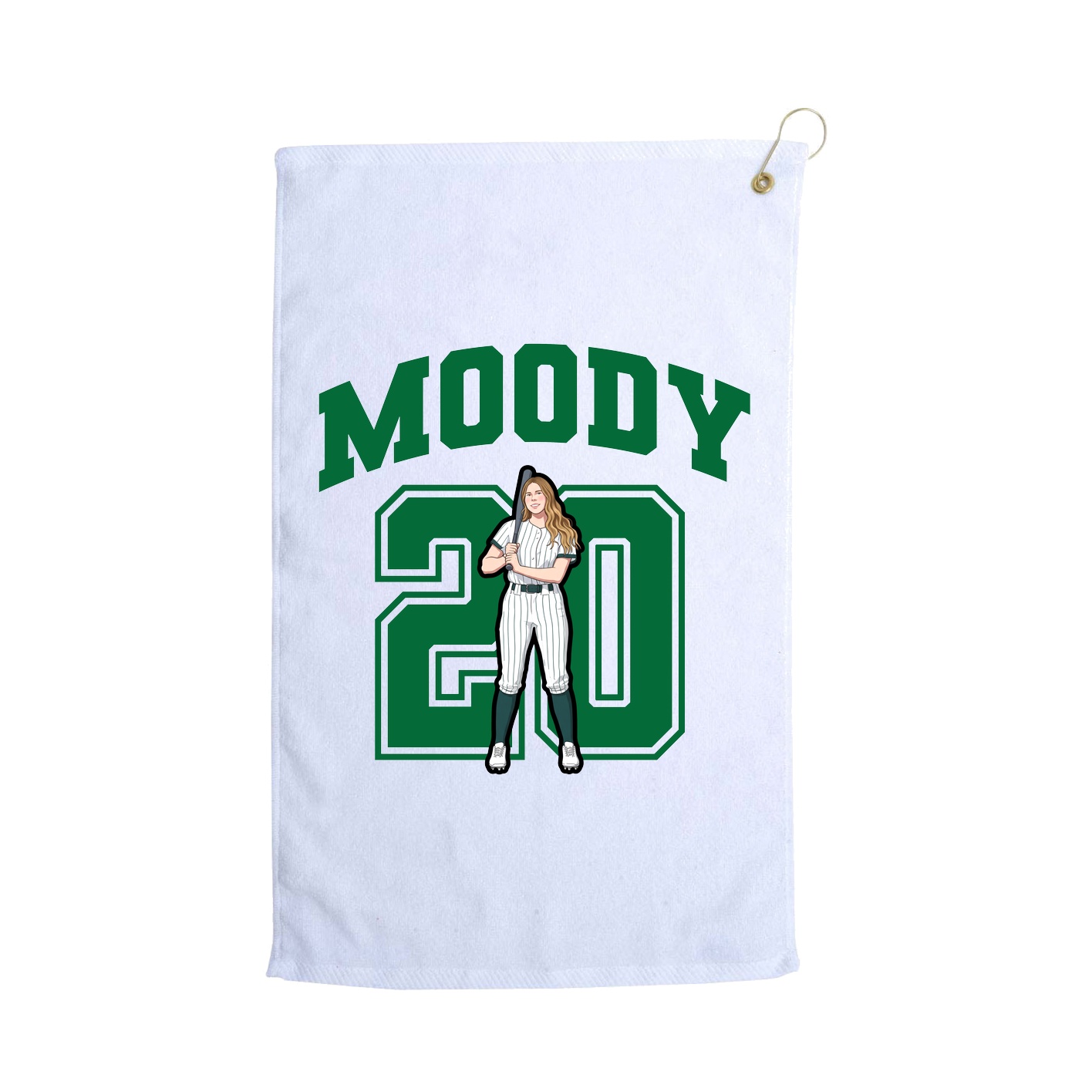 Golf Towel — Number in White