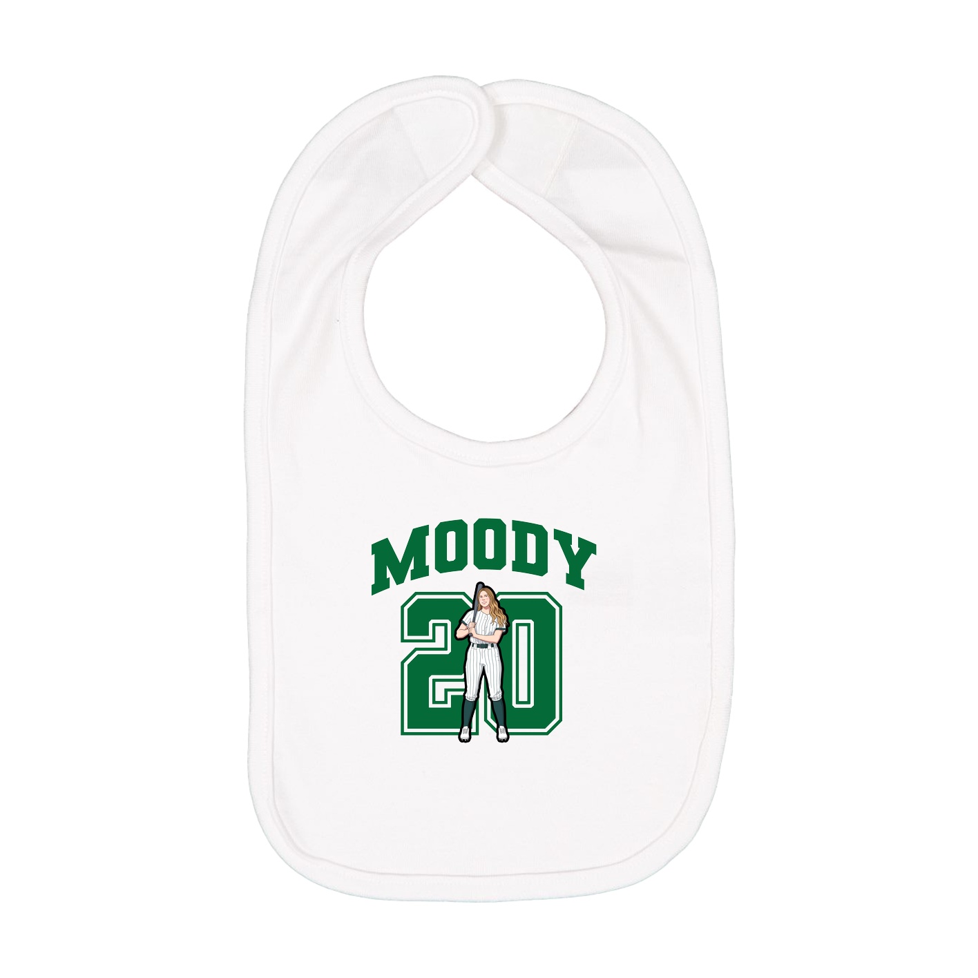 Infant Bib — Number in White