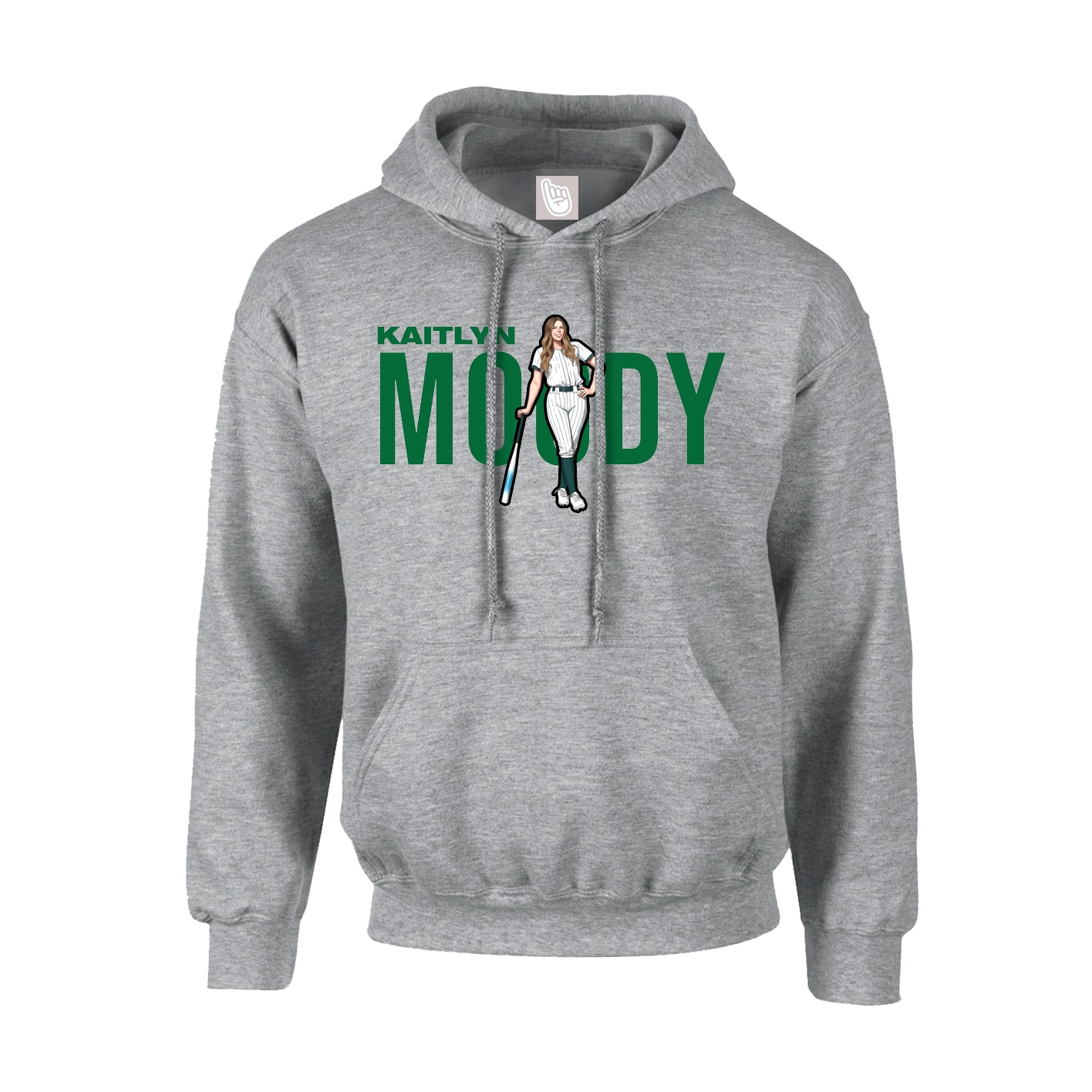 Hoodie — Player Name in Grey