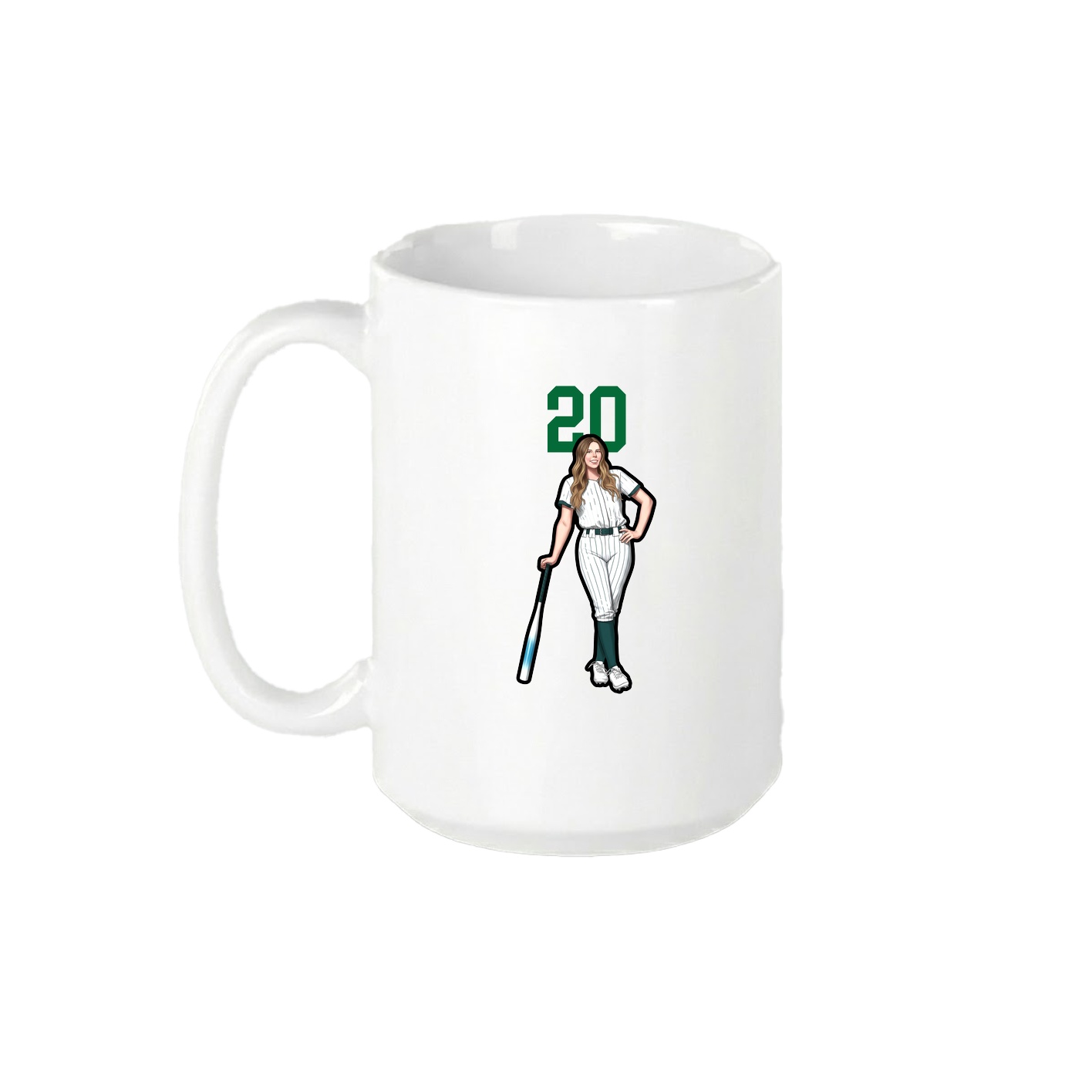 15oz Coffee Mug — Number Top in White