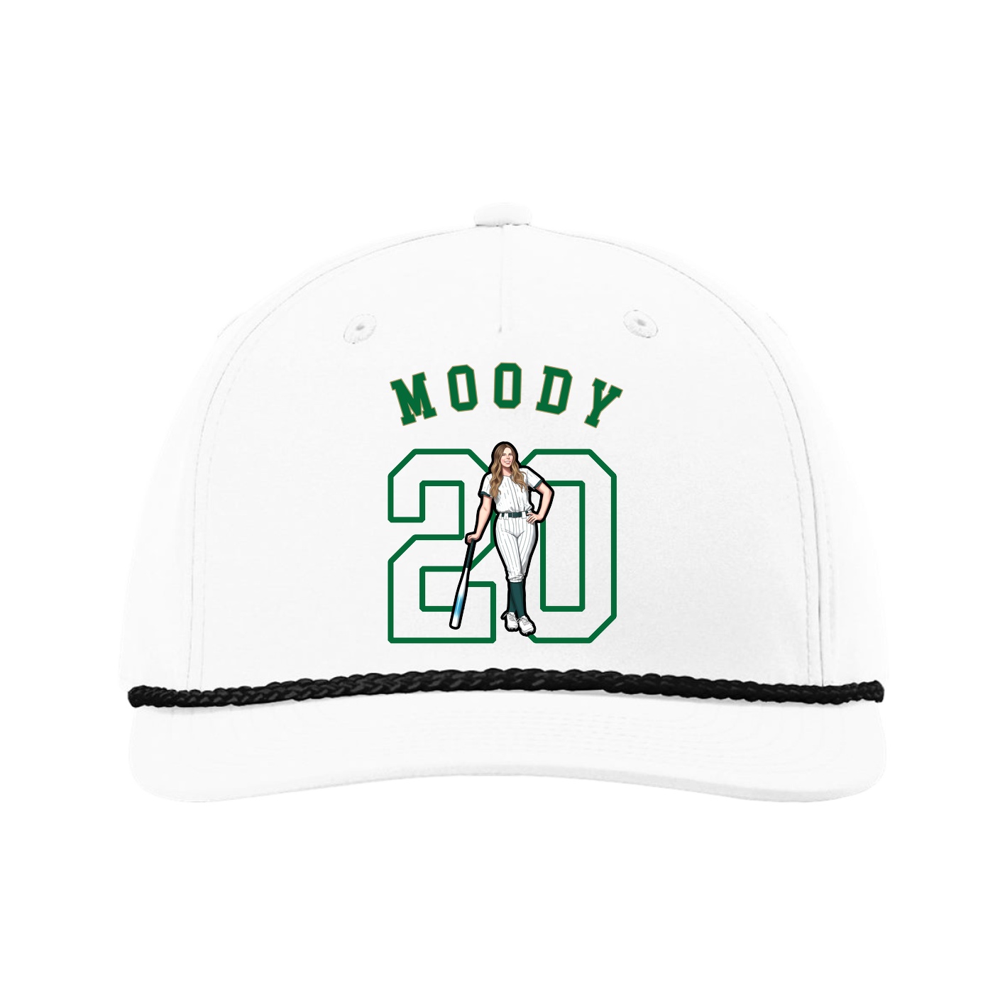 Five-Panel Classic Rope Cap — Shirsey Arch in White