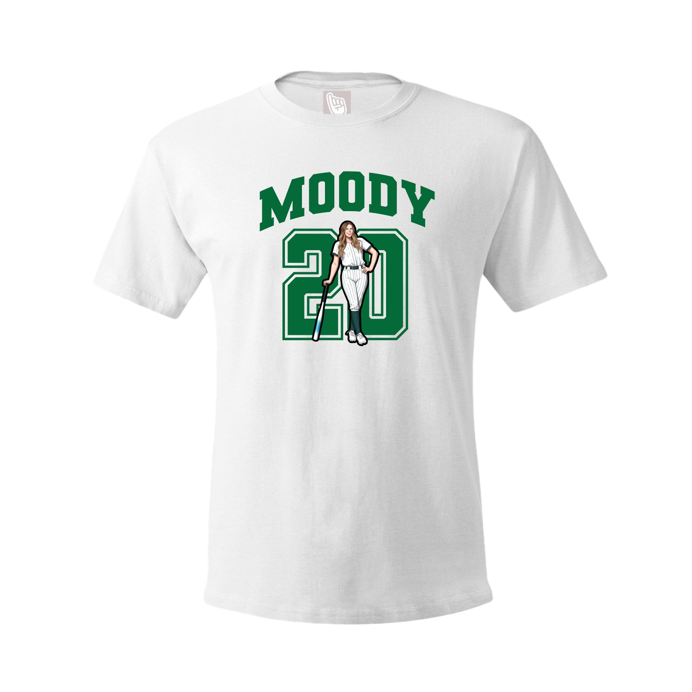 Youth Tee — Number in White