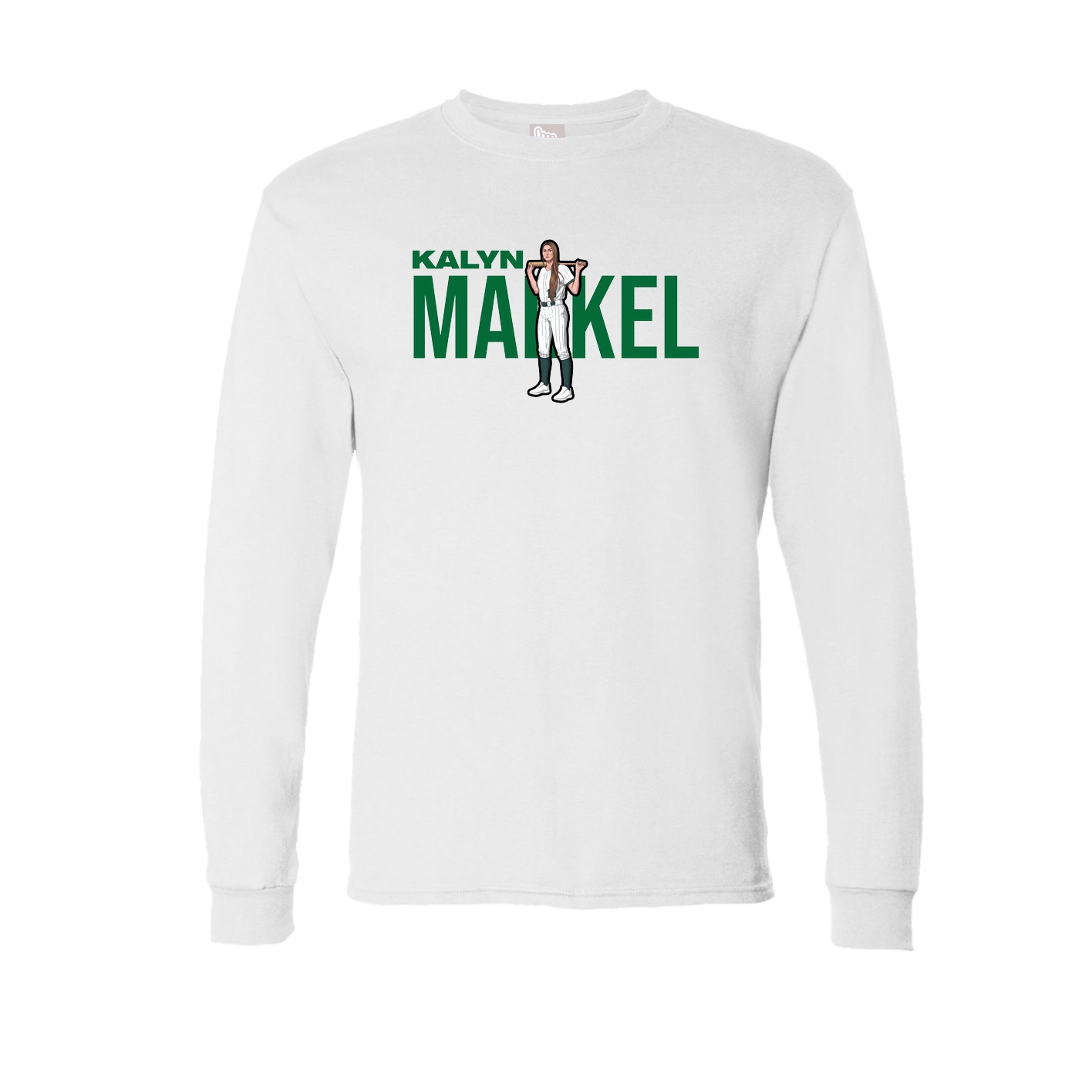 Long Sleeve Tee — Player Name in White