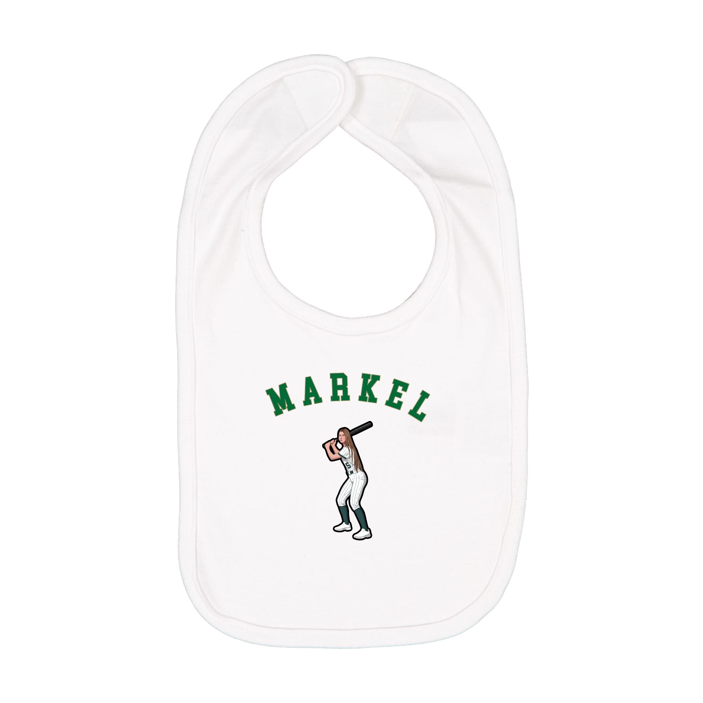 Infant Bib — Shirsey Arch in White