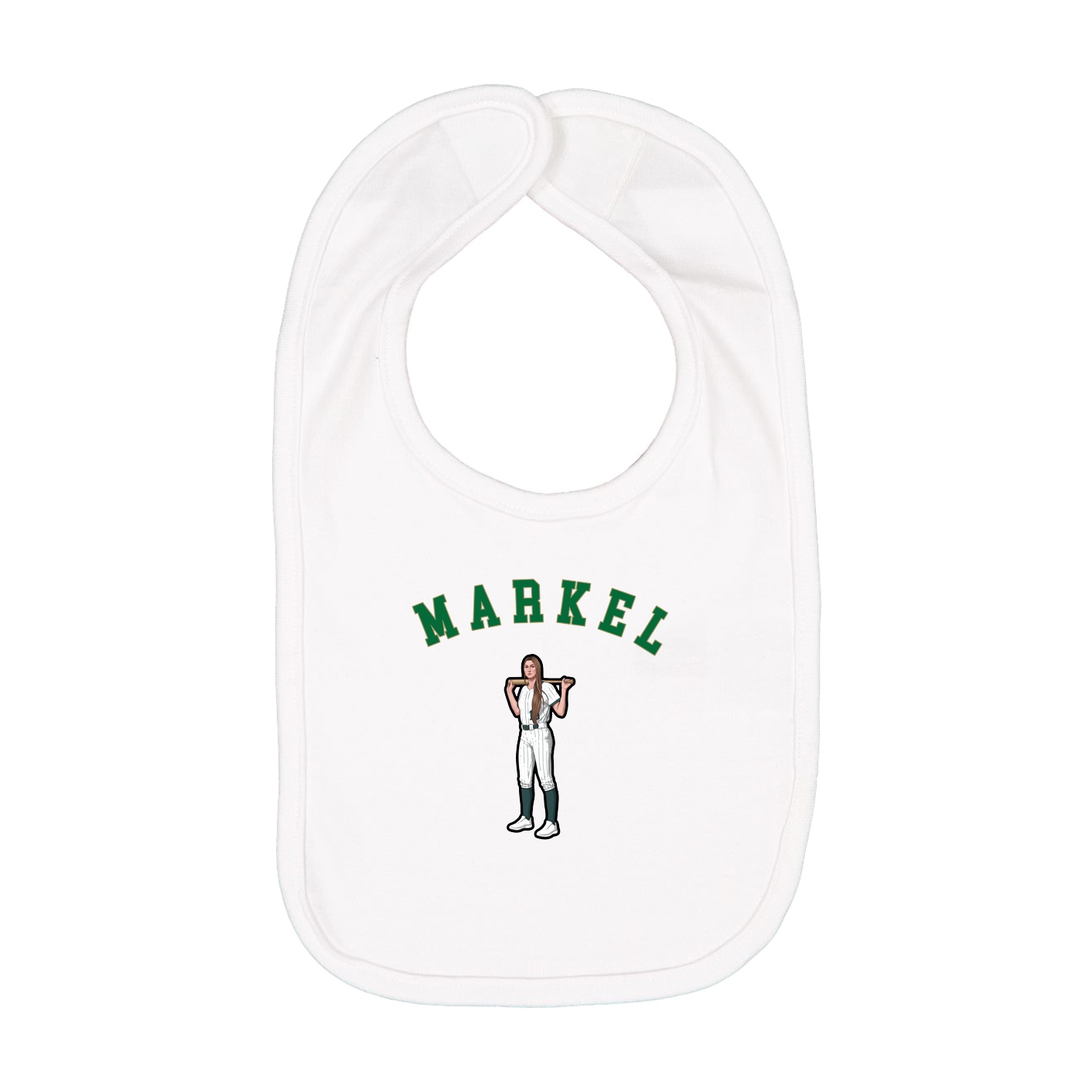 Infant Bib — Shirsey Arch in White