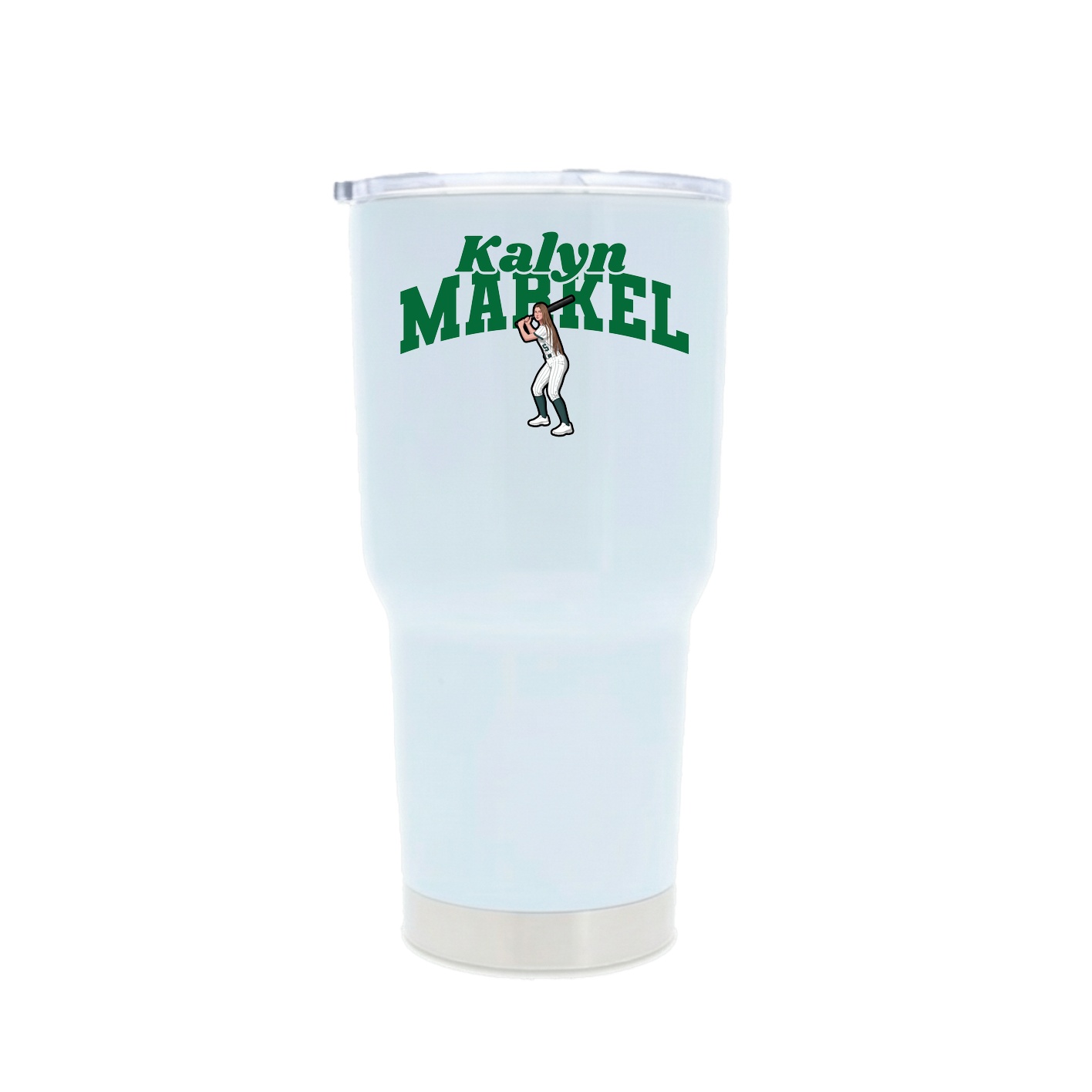 30oz Stainless Steel Tumbler — Signature Arch in White