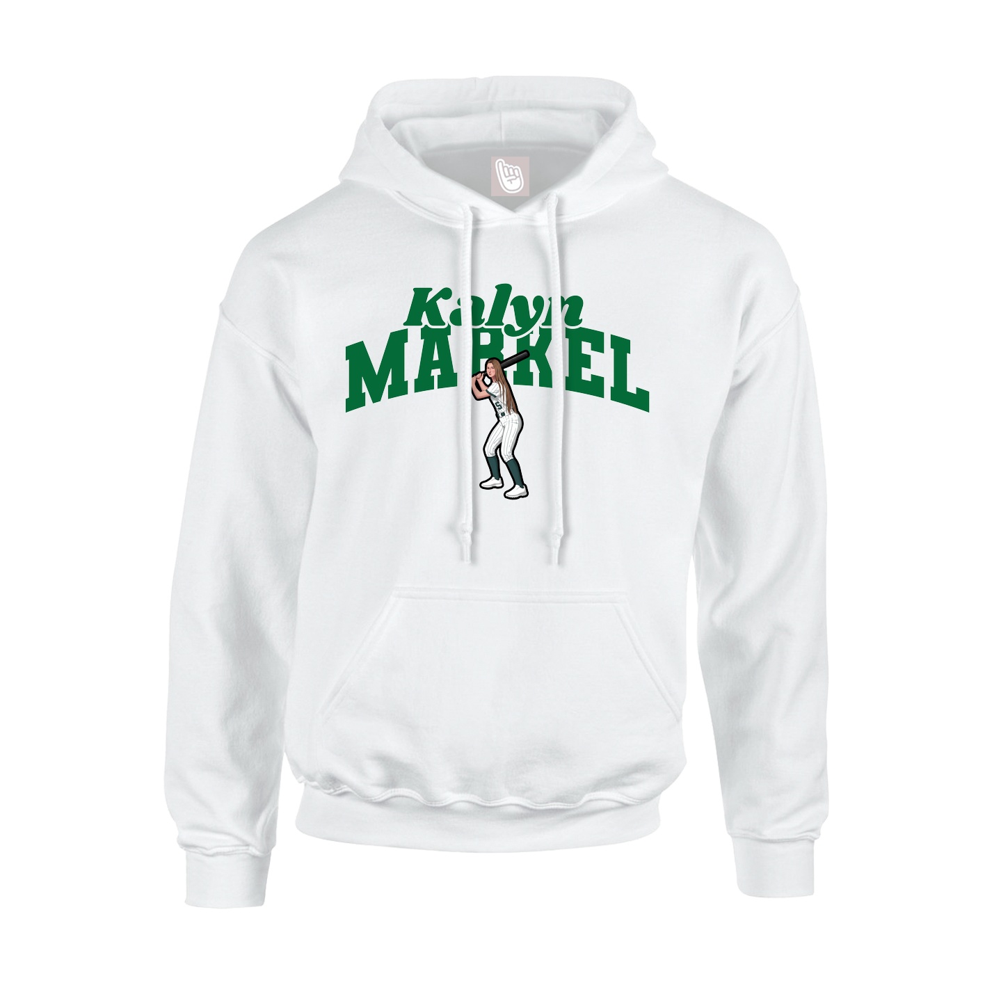 Youth Hoodie — Signature Arch in White