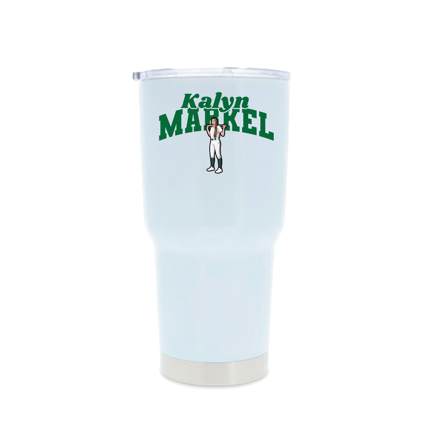 30oz Stainless Steel Tumbler — Signature Arch in White