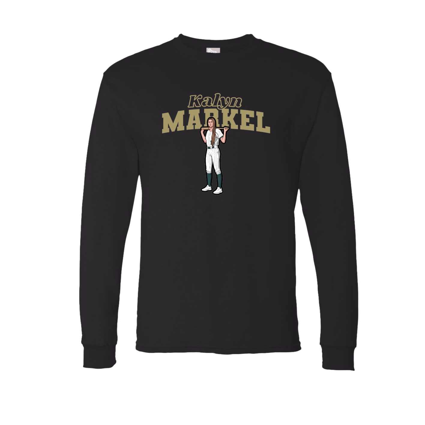 Long Sleeve Tee — Name Arch in Black