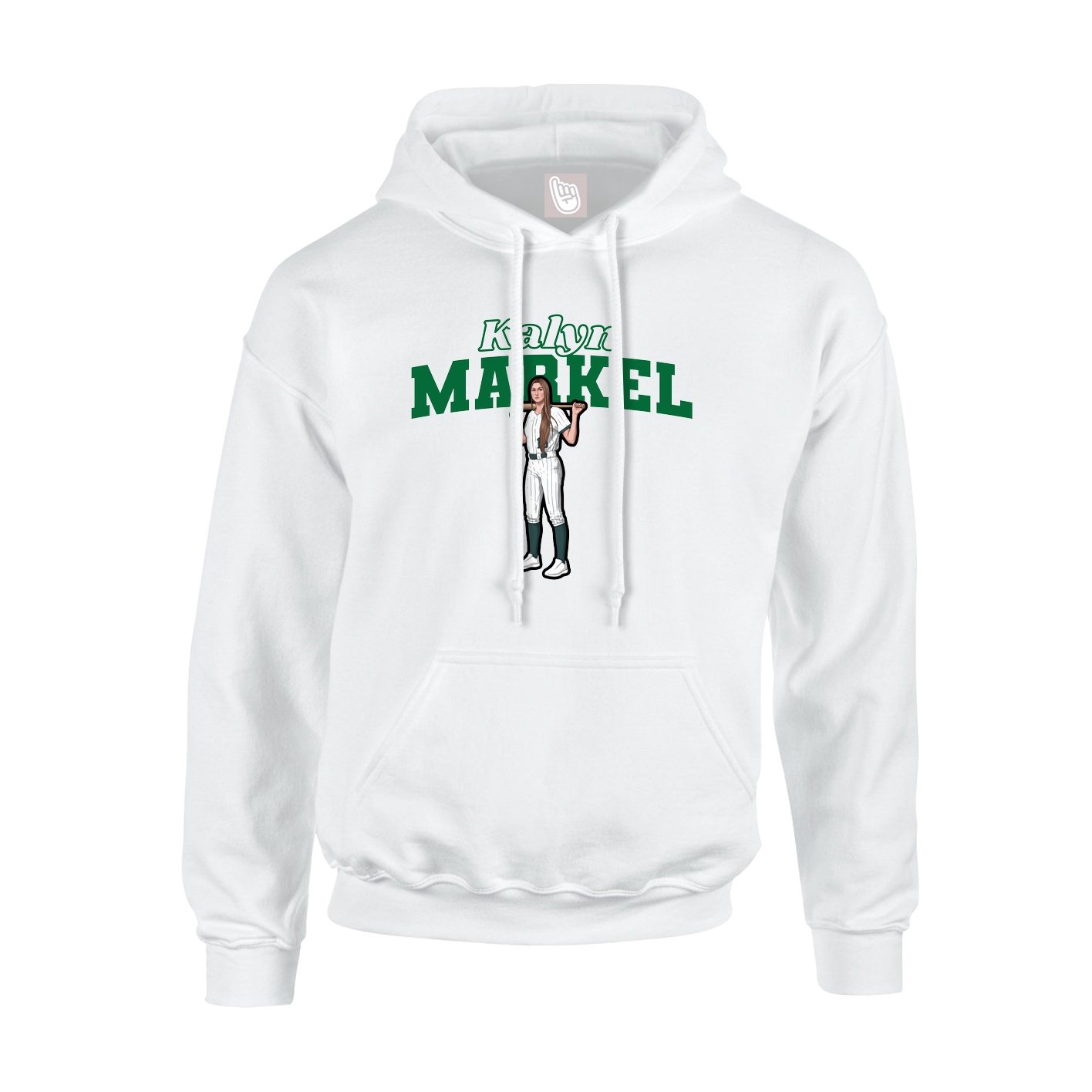 Hoodie — Name Arch in White