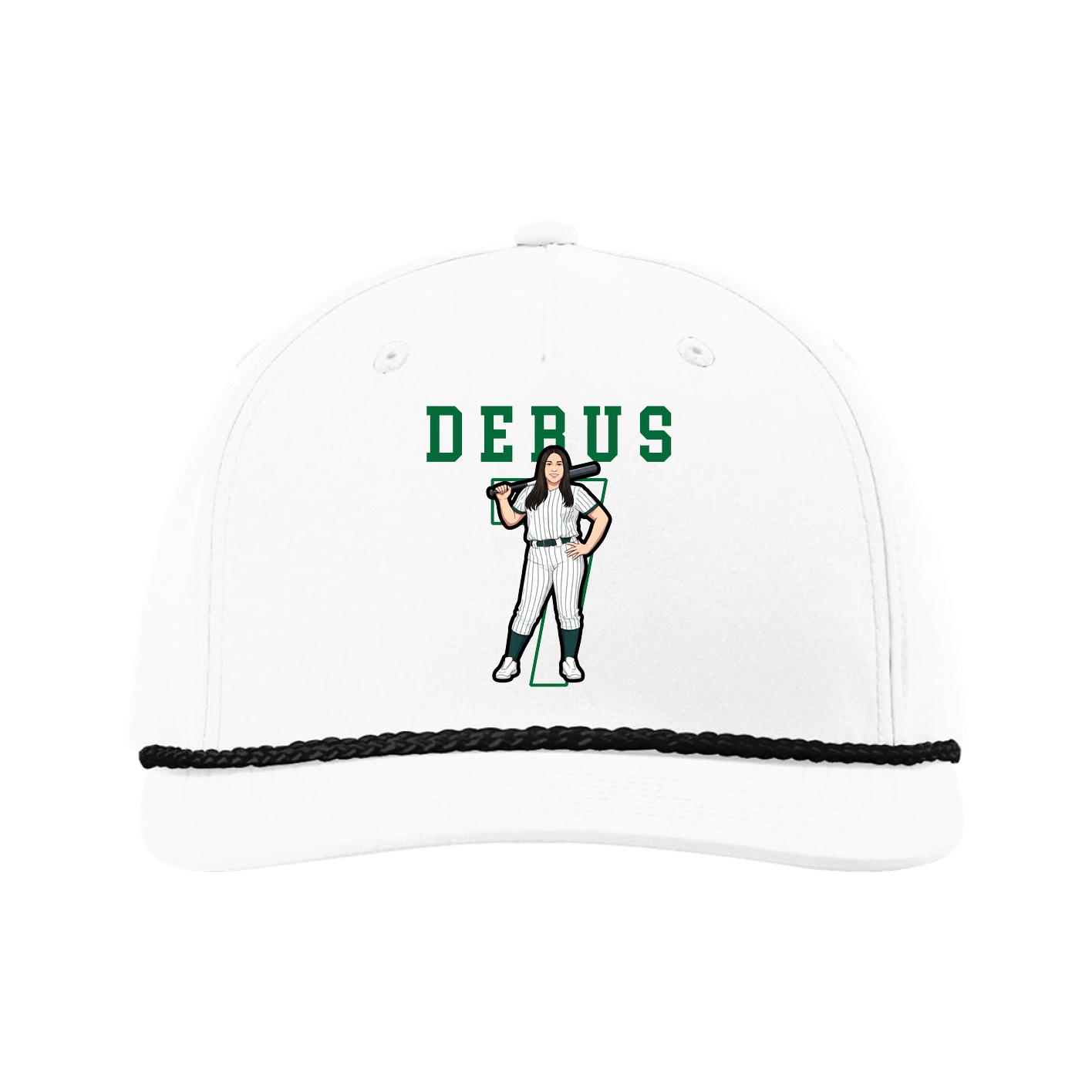 Five-Panel Classic Rope Cap — Shirsey in White