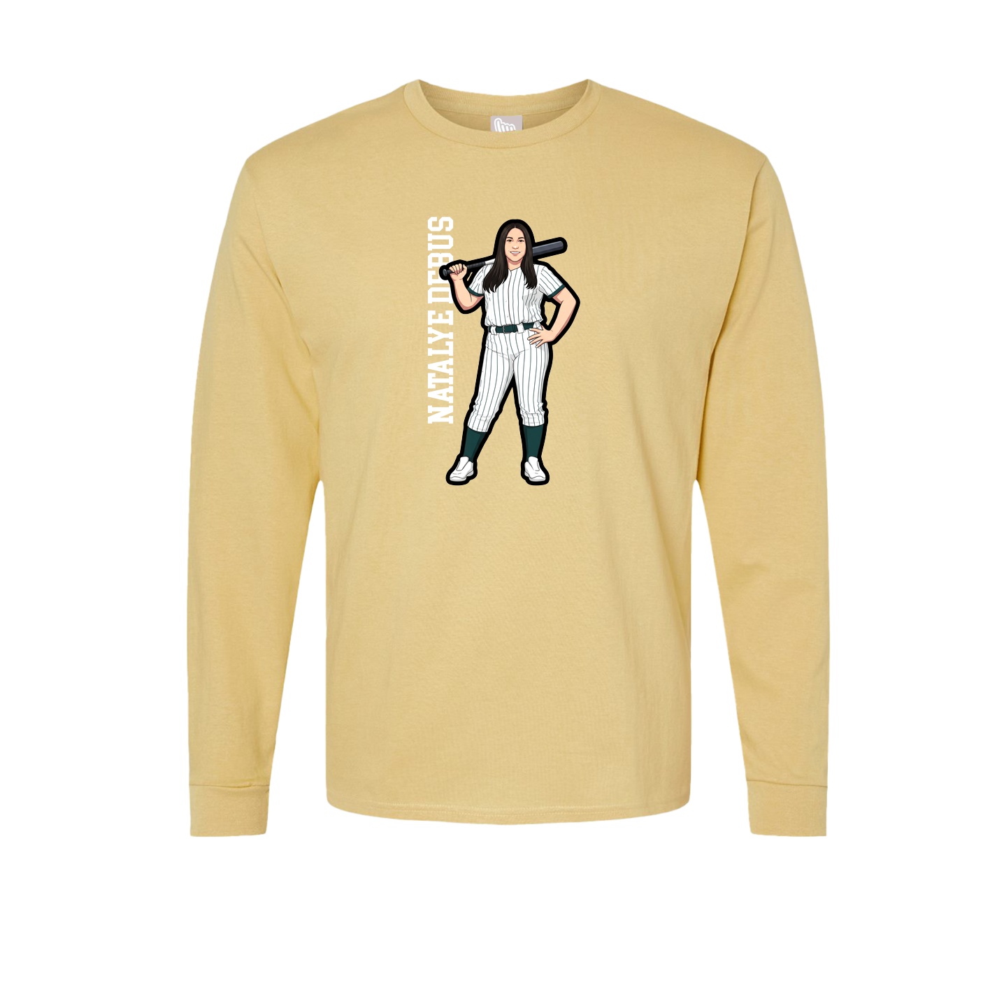 Long Sleeve Tee — Name Vertical in Vegas Gold