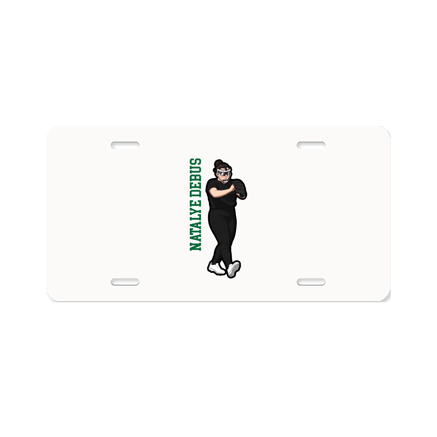 License Plate — Name Vertical in Classic