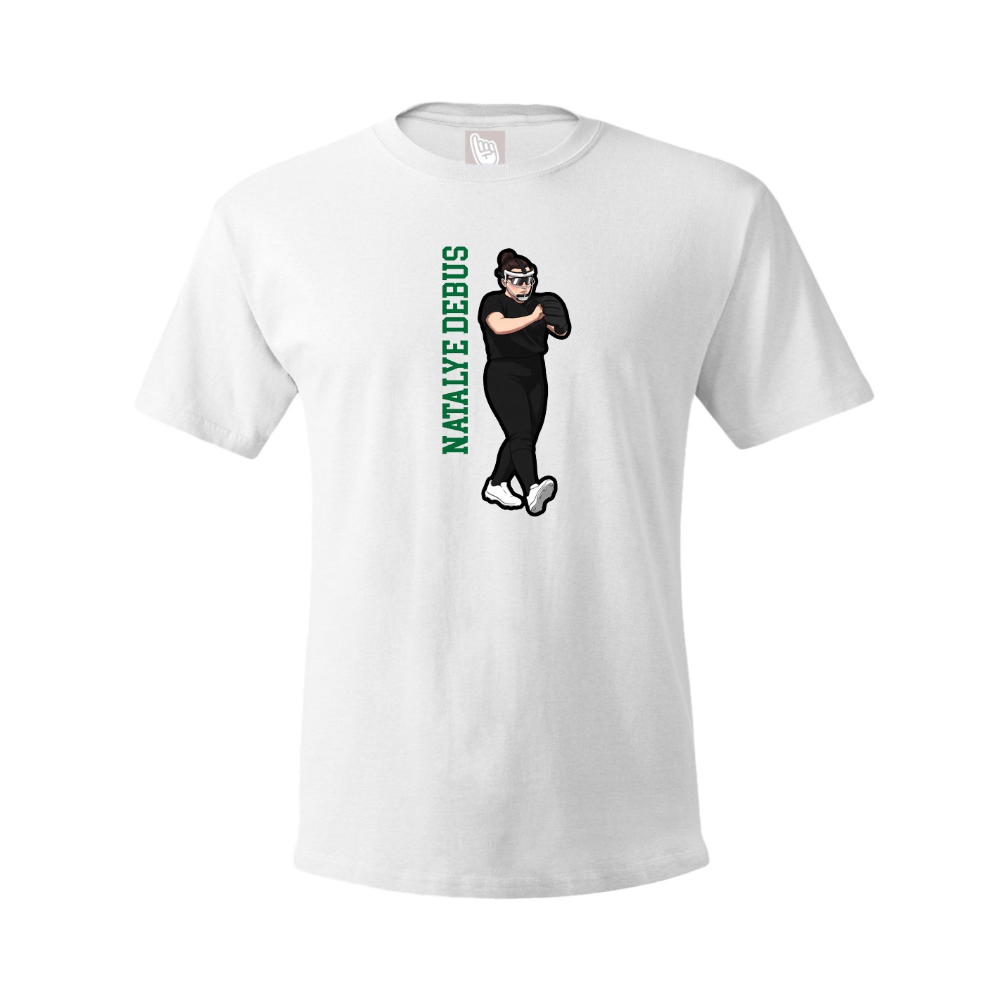 Youth Tee — Name Vertical in White