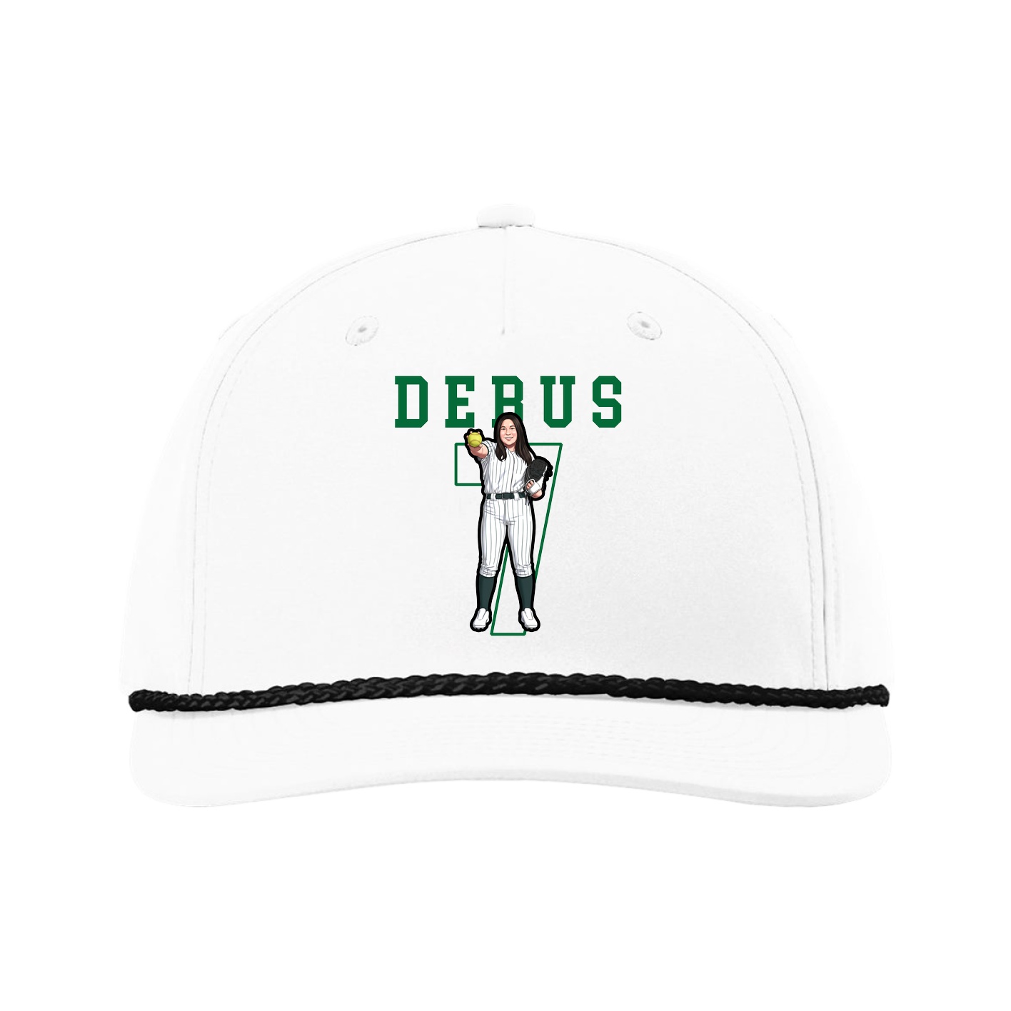 Five-Panel Classic Rope Cap — Shirsey in White