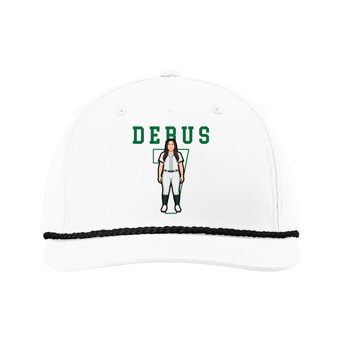 Five-Panel Classic Rope Cap — Shirsey in White