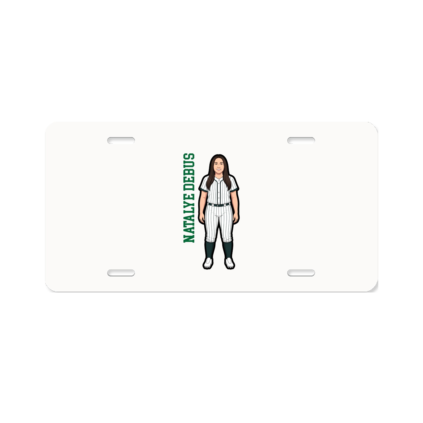 License Plate — Name Vertical in Classic