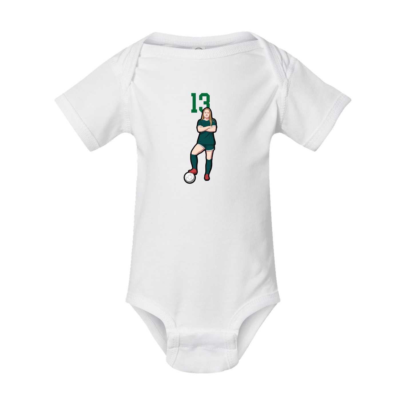 Baby Onesie — Number Top in White