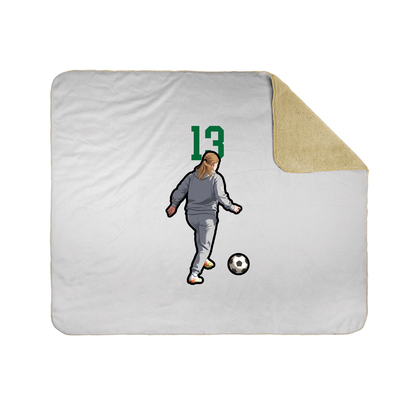 Throw Blanket — Number Top in White