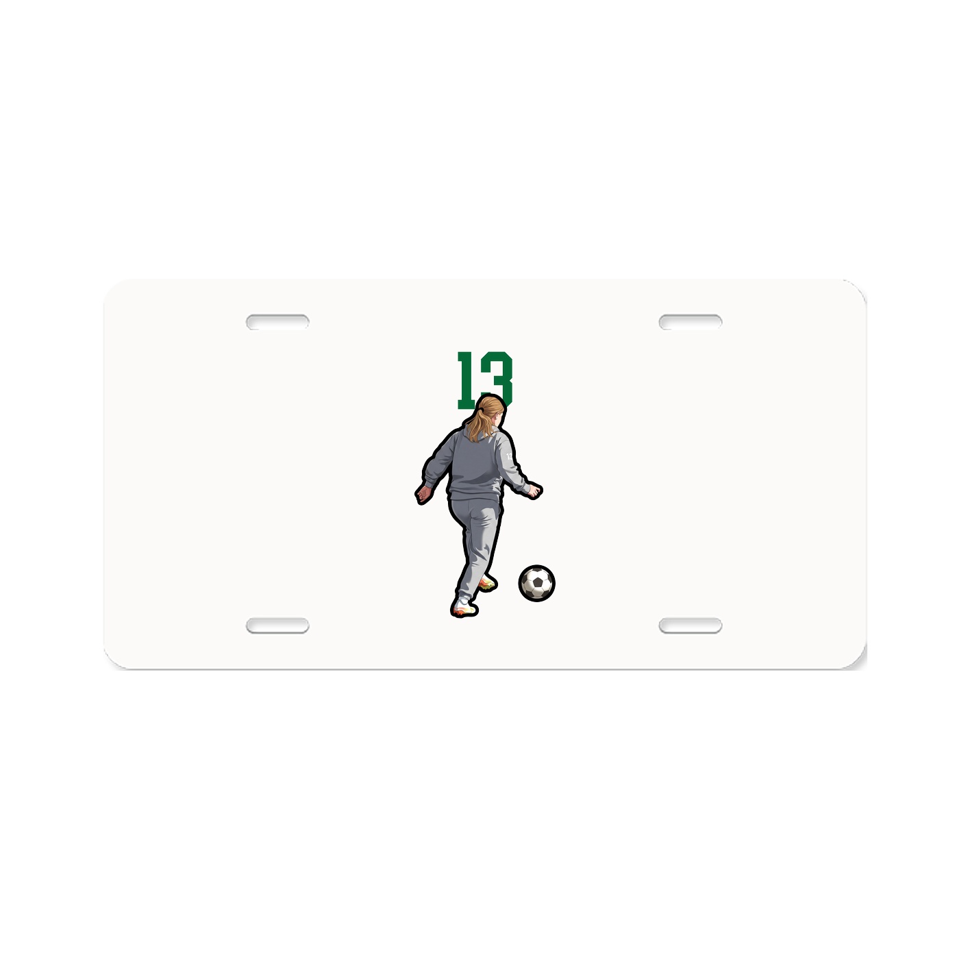 License Plate — Number Top in Classic