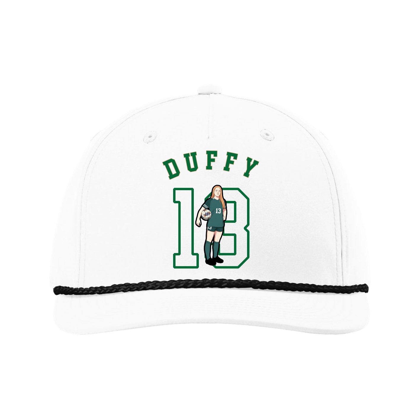 Five-Panel Classic Rope Cap — Shirsey Arch in White