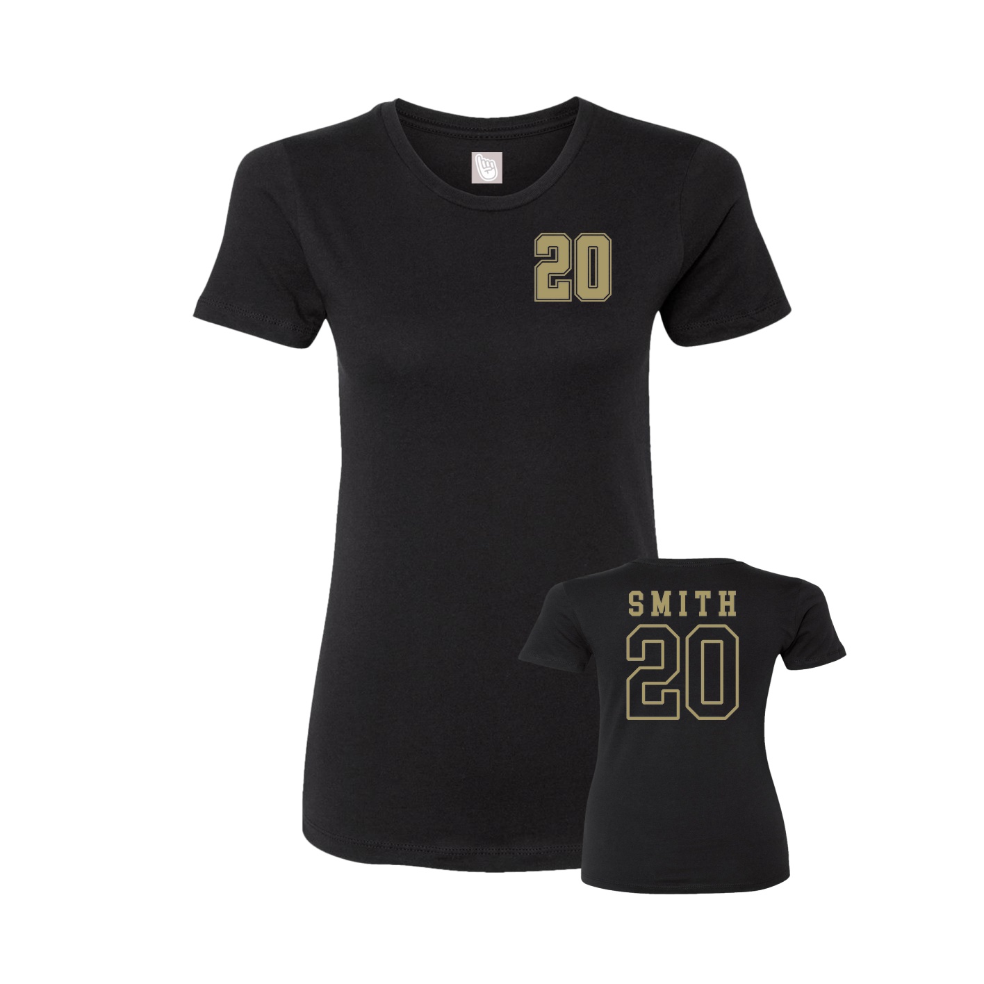 Womens Tee — Chest Back in Black