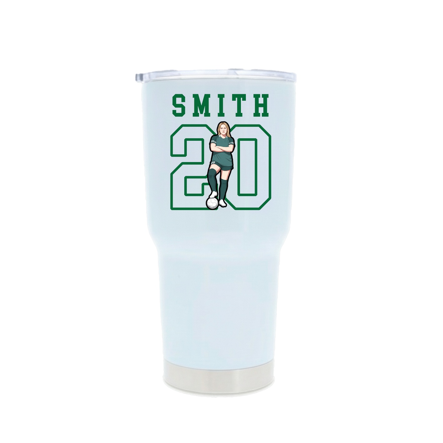 30oz Stainless Steel Tumbler — Shirsey in White