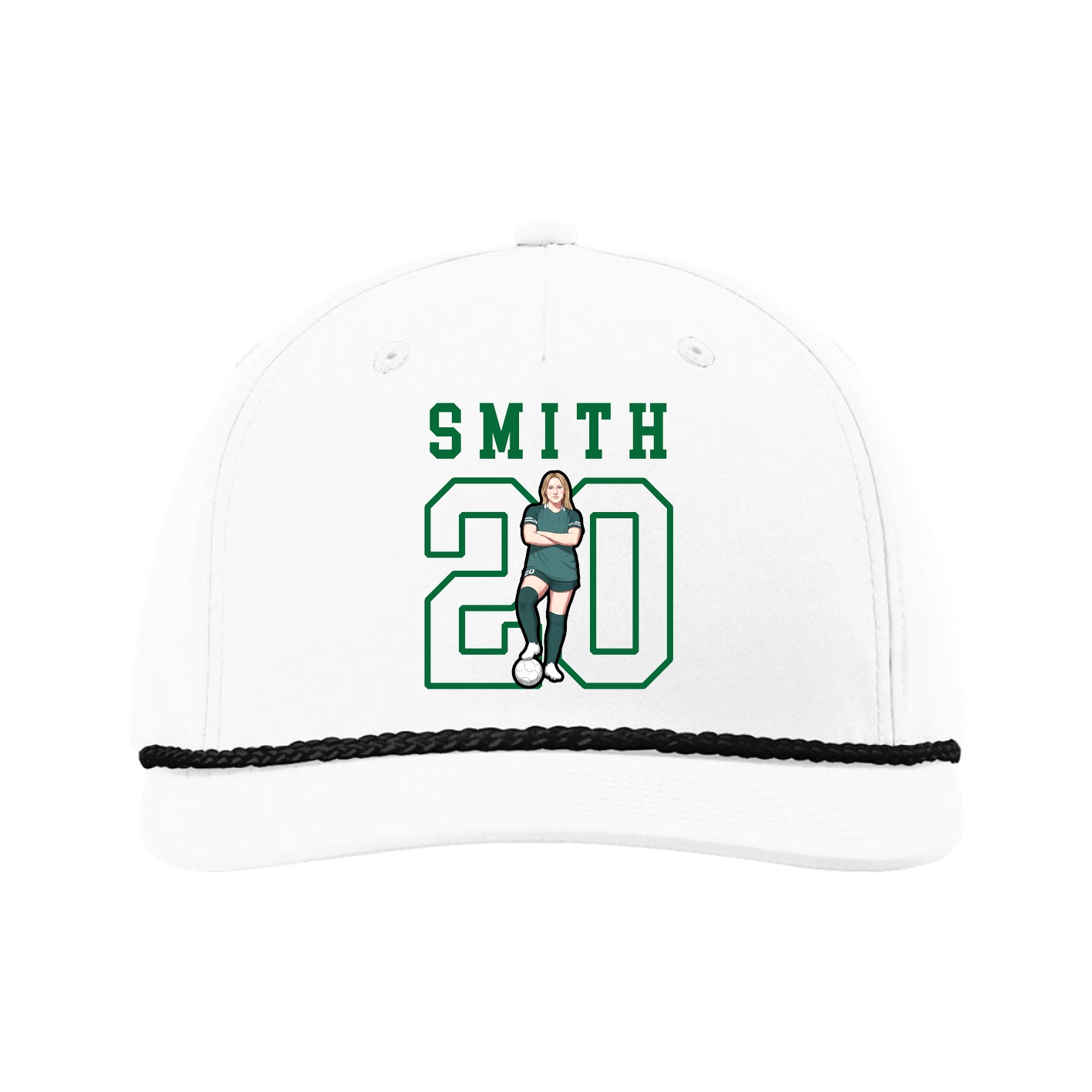 Five-Panel Classic Rope Cap — Shirsey in White
