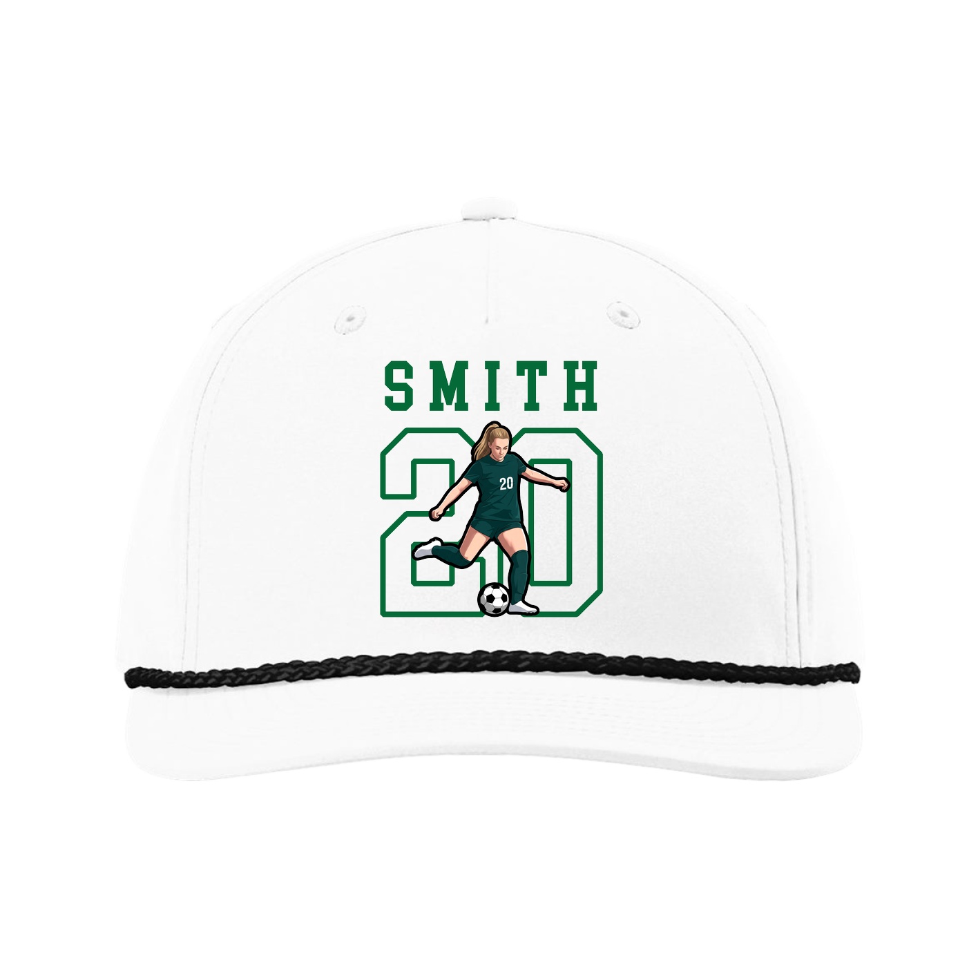 Five-Panel Classic Rope Cap — Shirsey in White