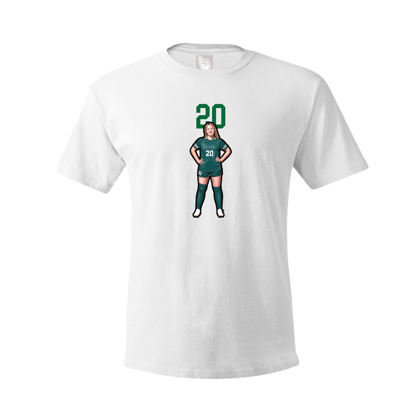 Tee — Number Top in White