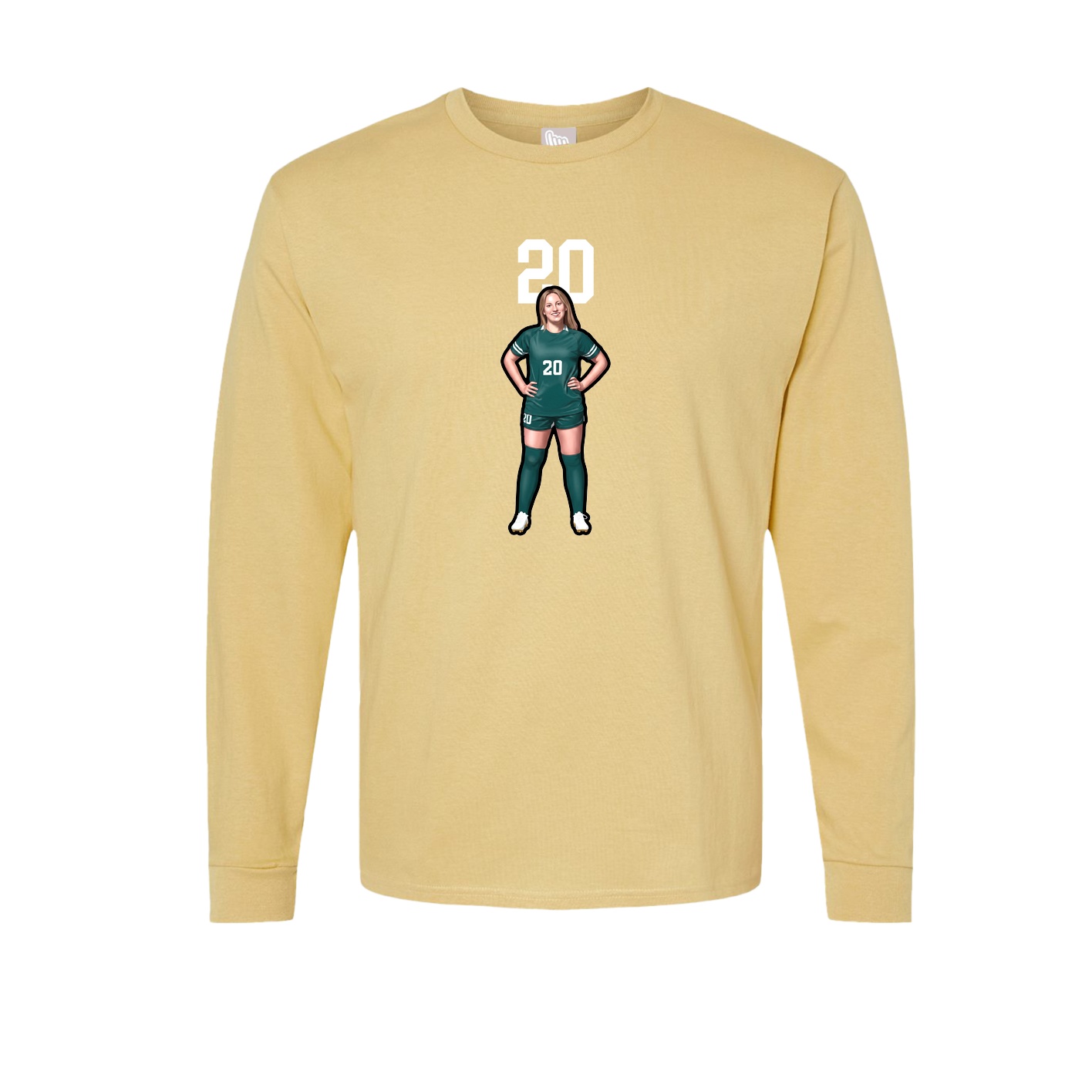 Long Sleeve Tee — Number Top in Vegas Gold
