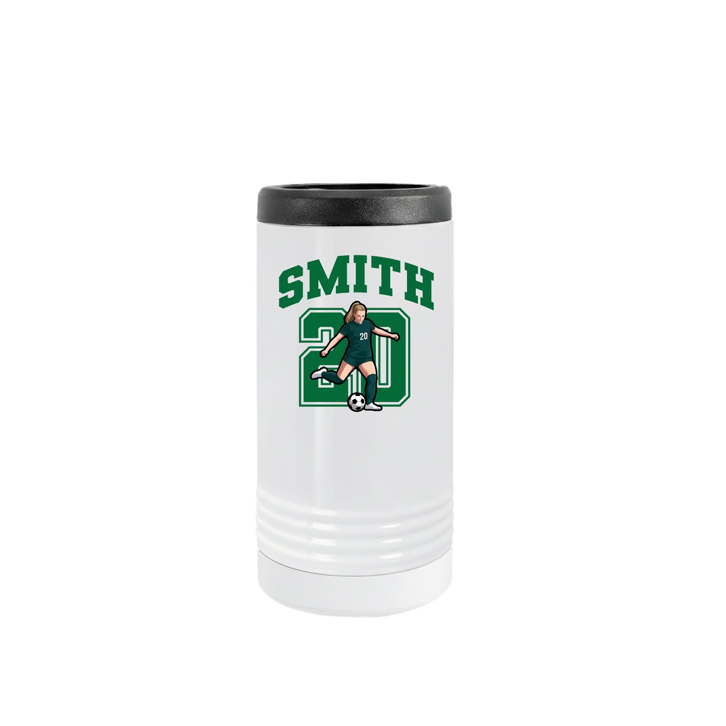 Slim Beverage Holder — Number in White