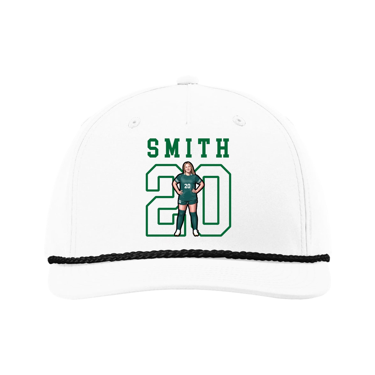Five-Panel Classic Rope Cap — Shirsey in White