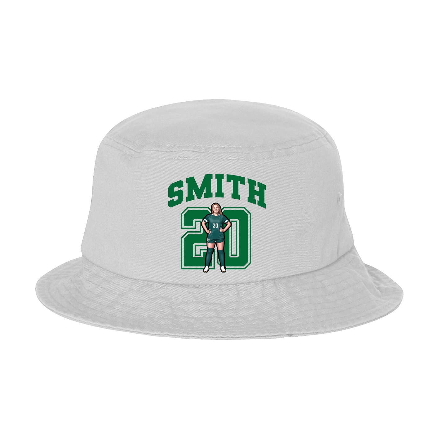 Bucket Cap — Number in White