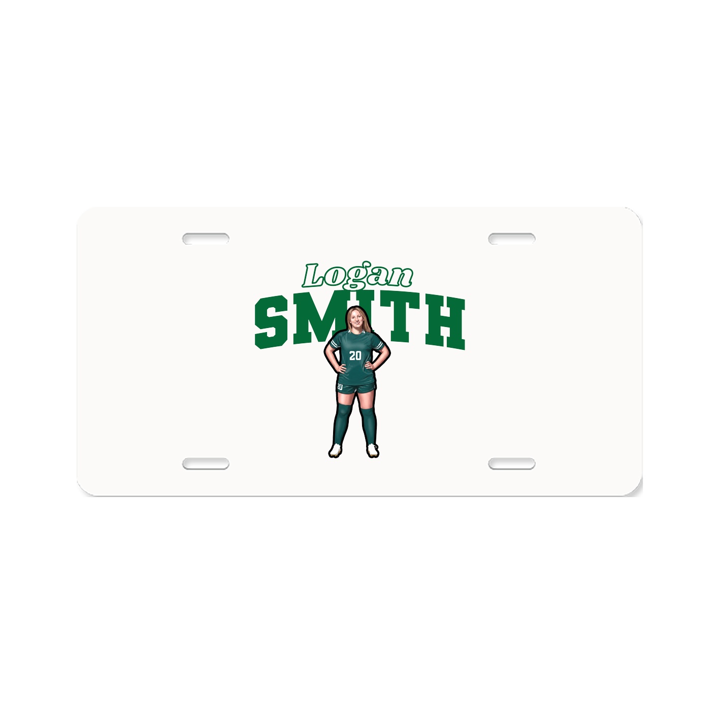 License Plate — Name Arch in Classic