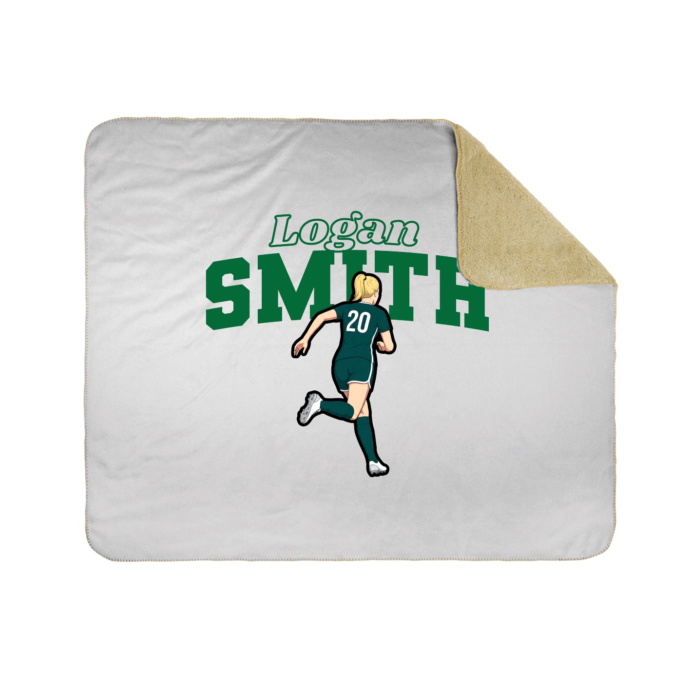Throw Blanket — Name Arch in White
