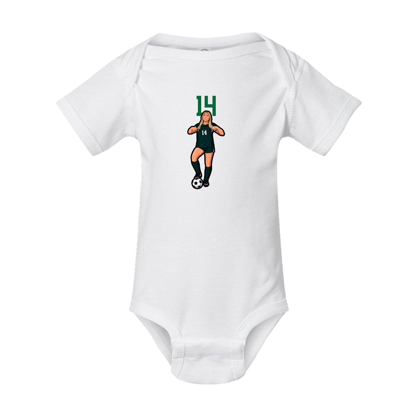 Baby Onesie — Number Top in White