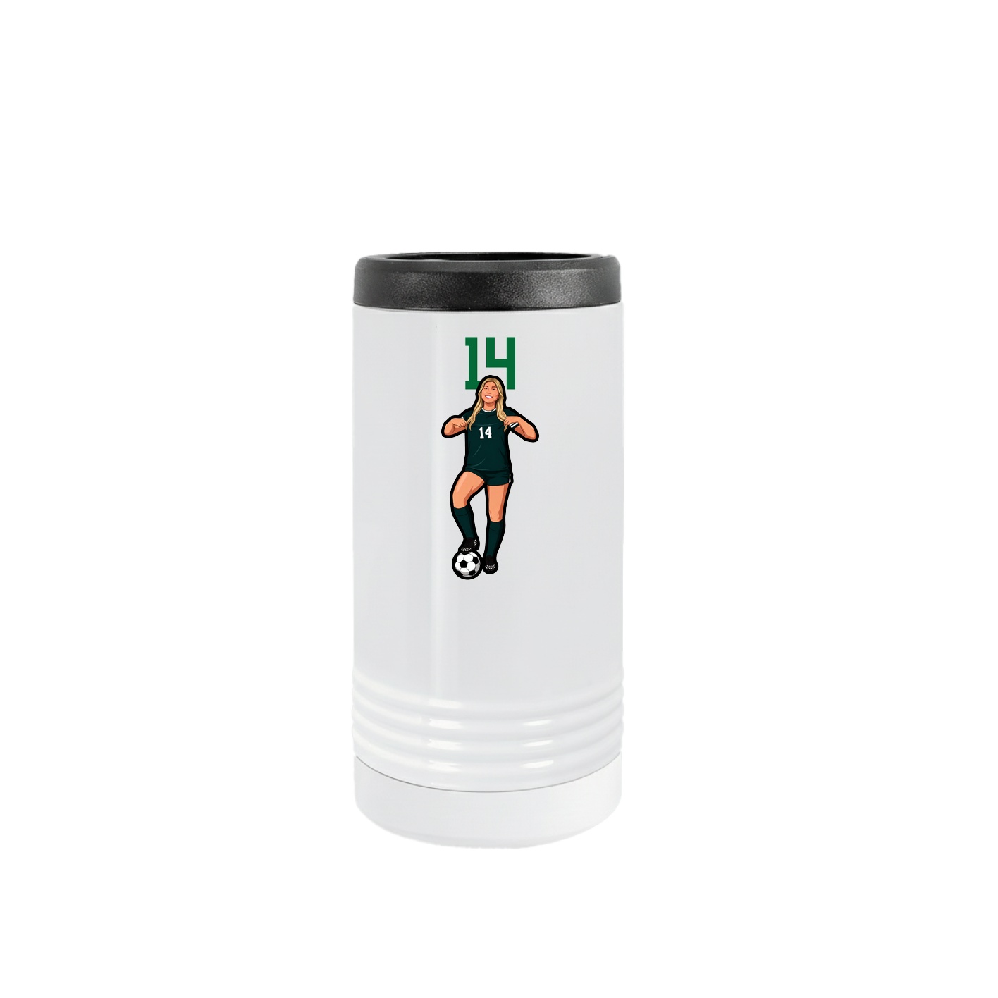 Slim Beverage Holder — Number Top in White