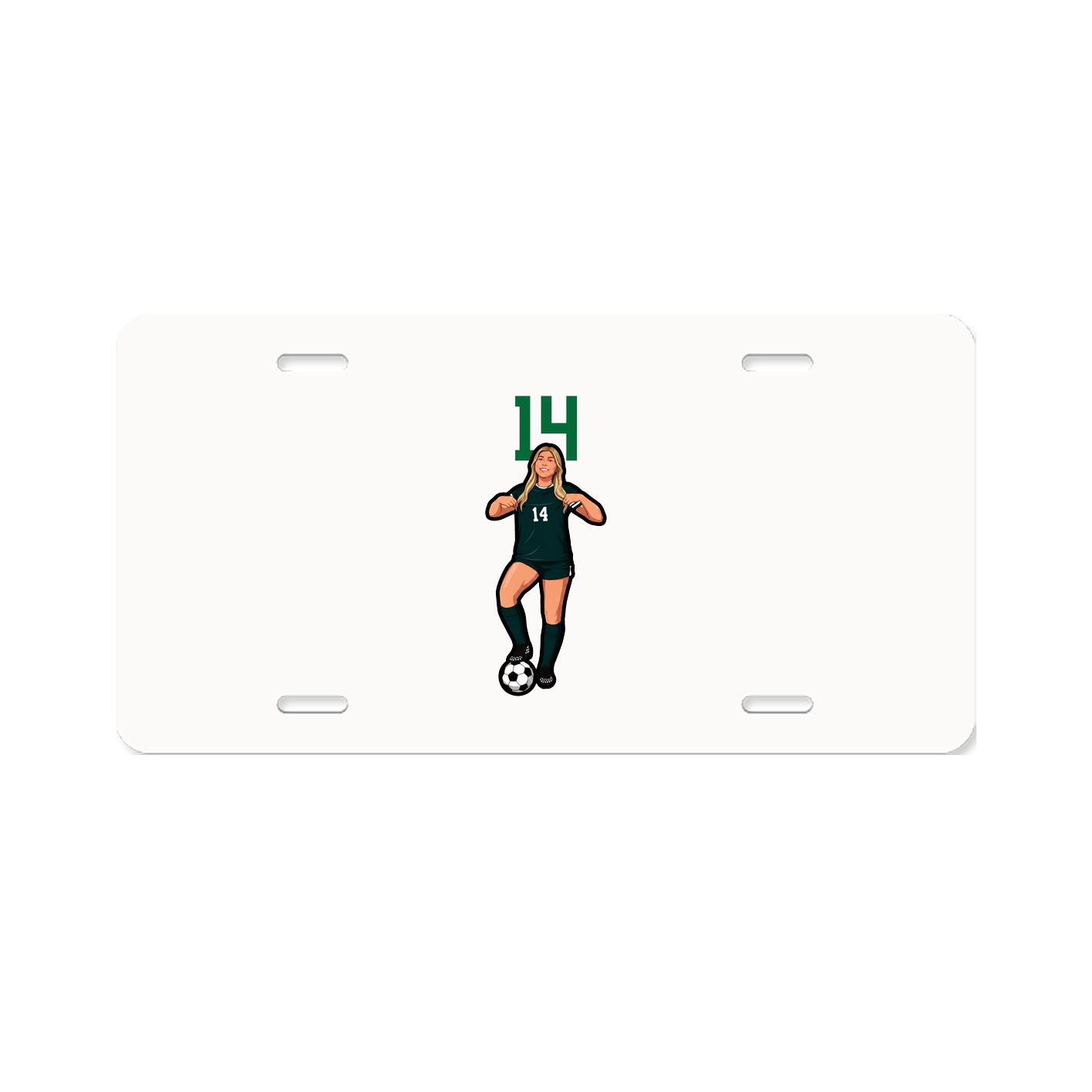 License Plate — Number Top in Classic
