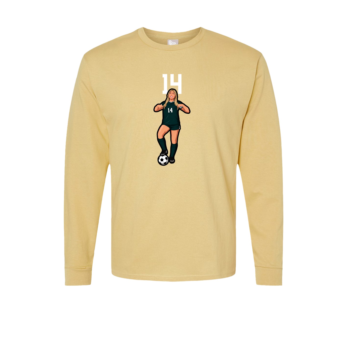Long Sleeve Tee — Number Top in Vegas Gold
