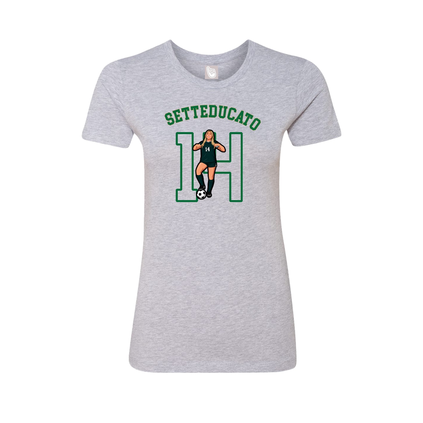 Fitted Women's Tee — Shirsey Arch in Grey