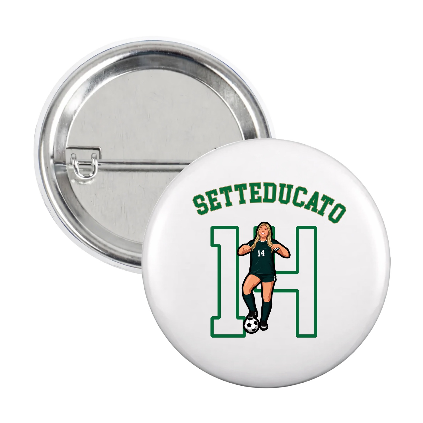 Game Day Button — Shirsey Arch in White