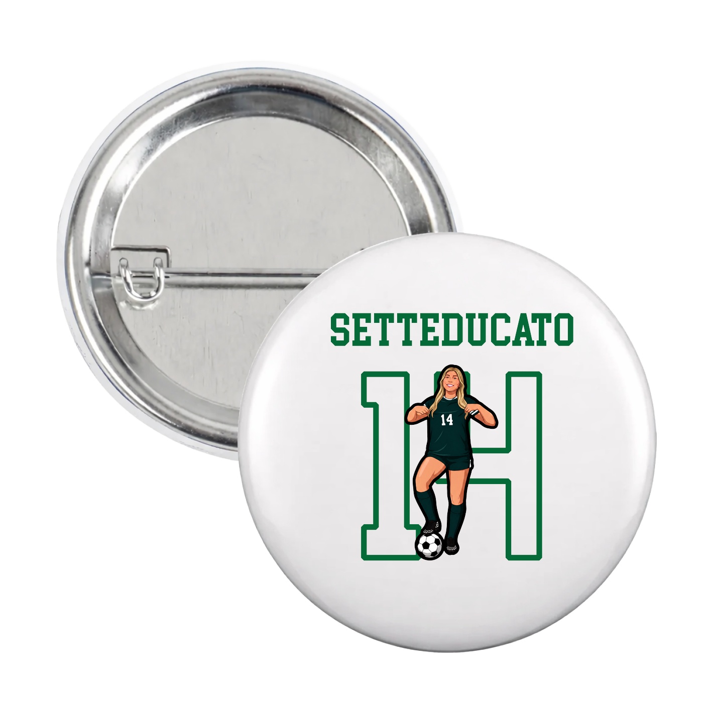 Game Day Button — Shirsey in White