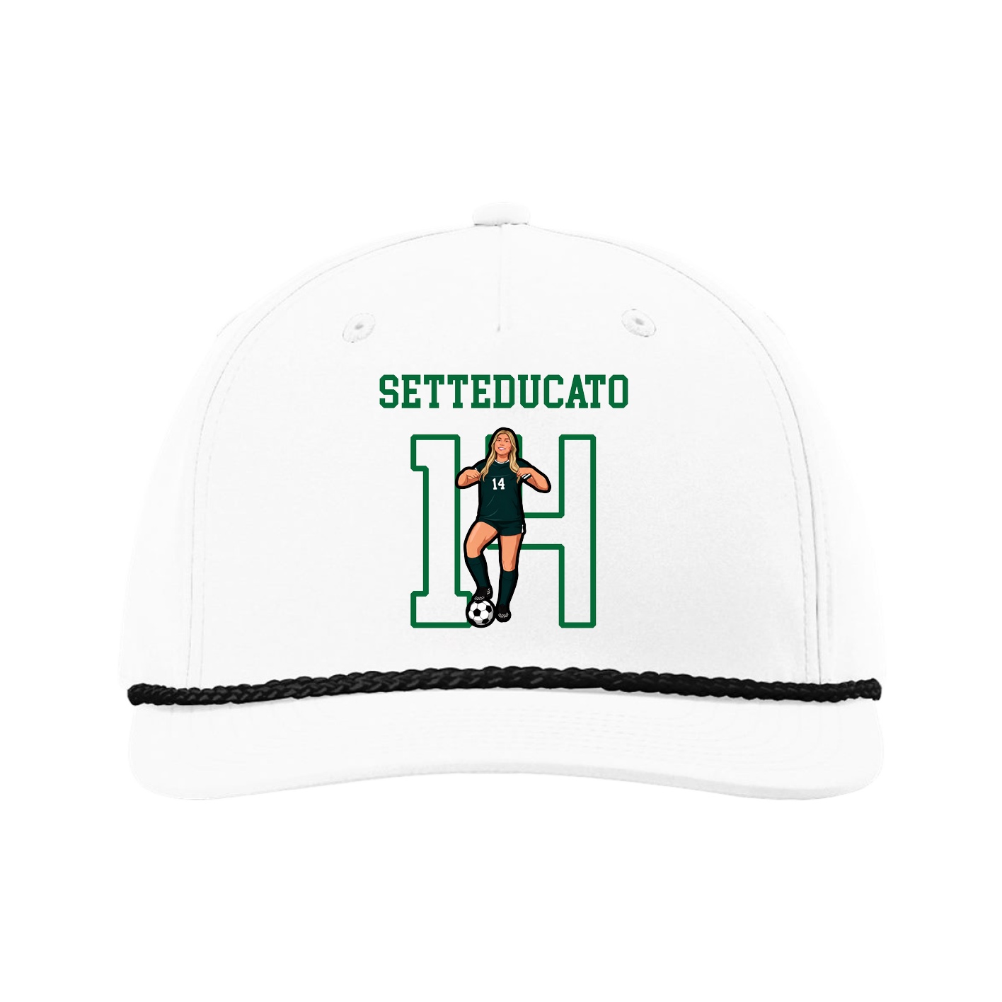 Five-Panel Classic Rope Cap — Shirsey in White