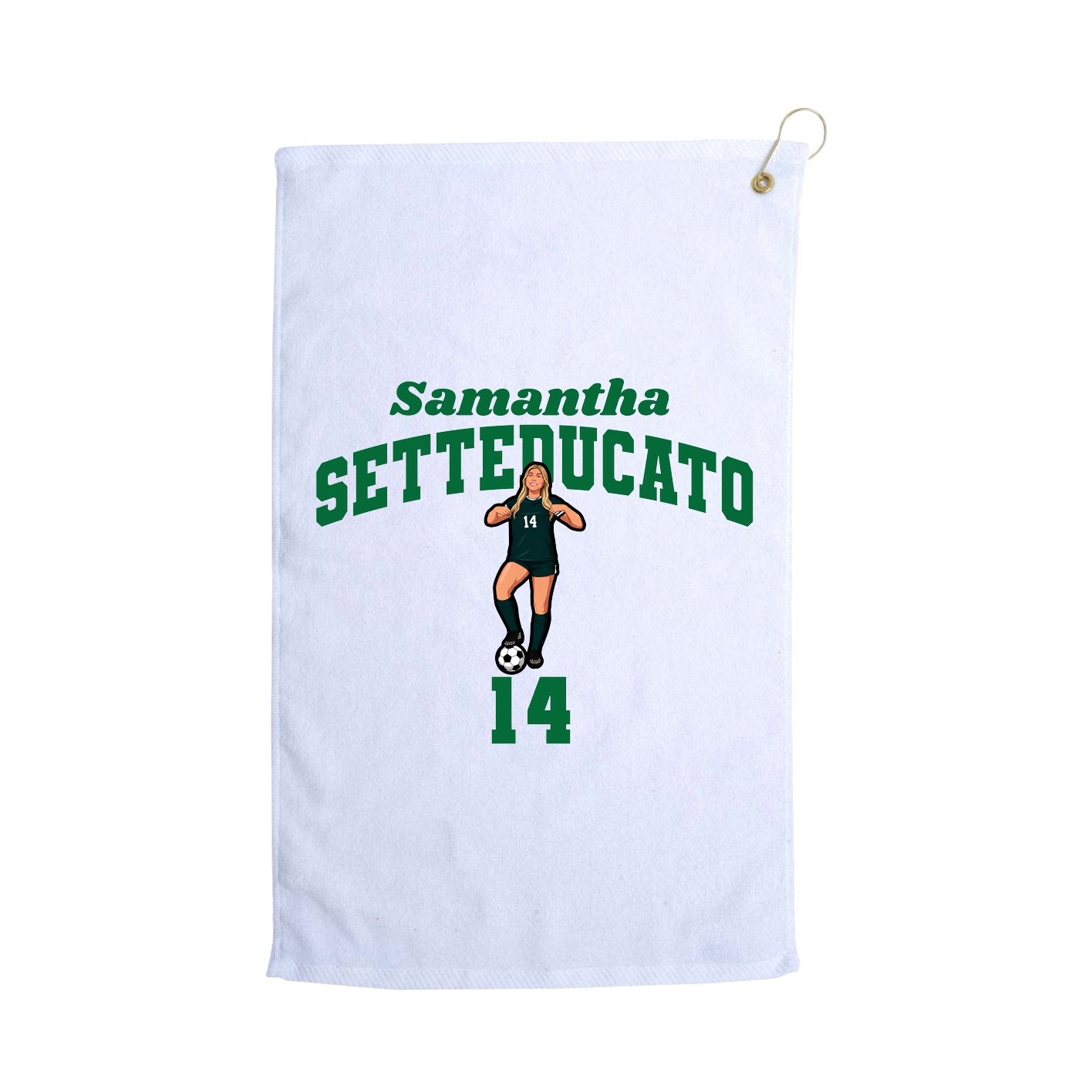 Golf Towel — Signature Arch in White