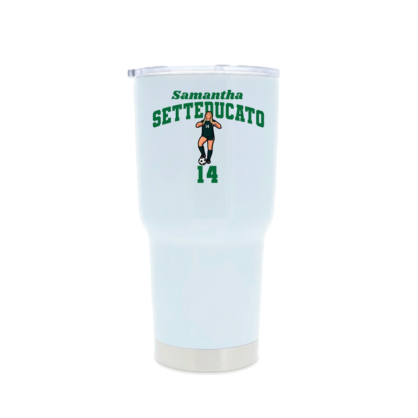 30oz Stainless Steel Tumbler — Signature Arch in White