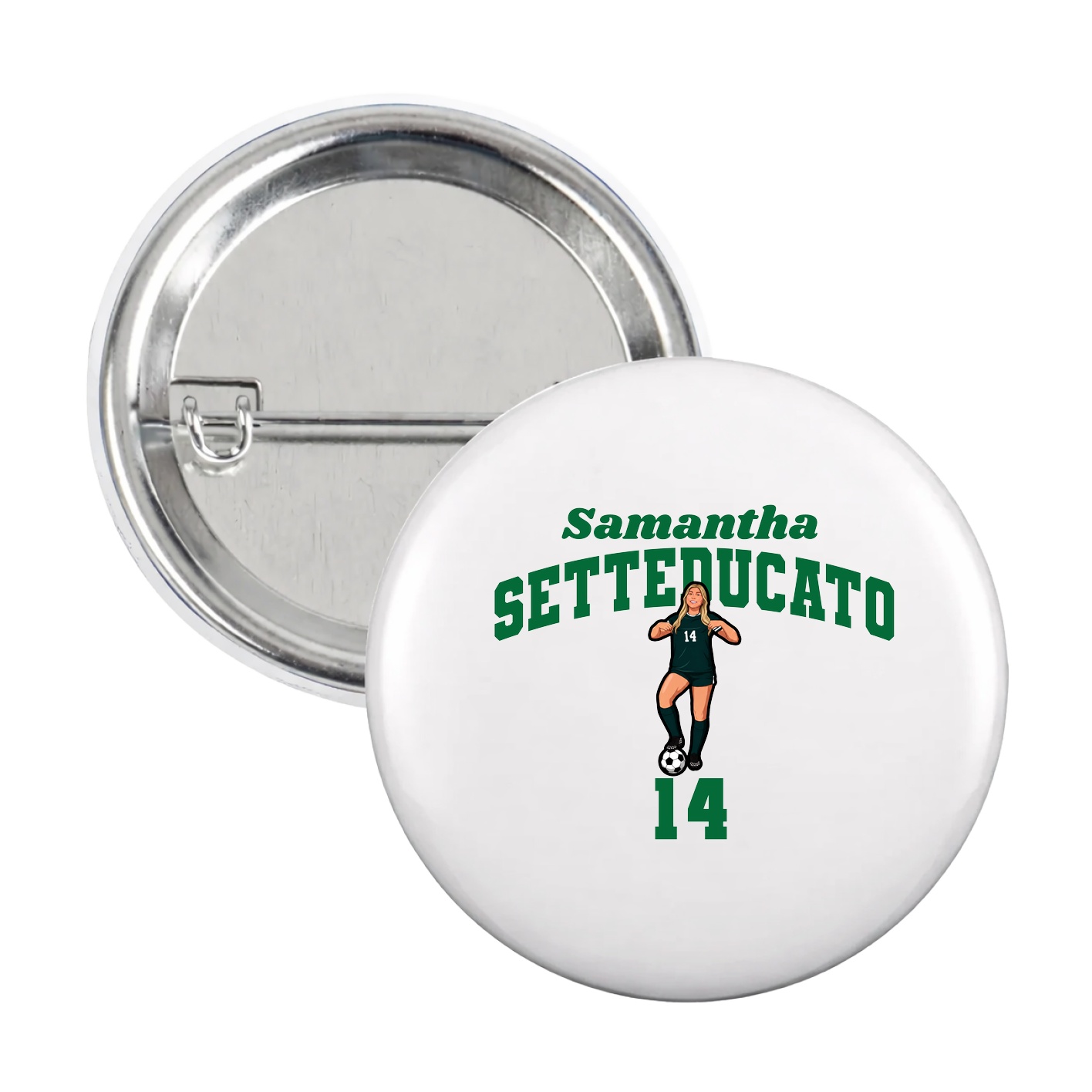 Game Day Button — Signature Arch in White