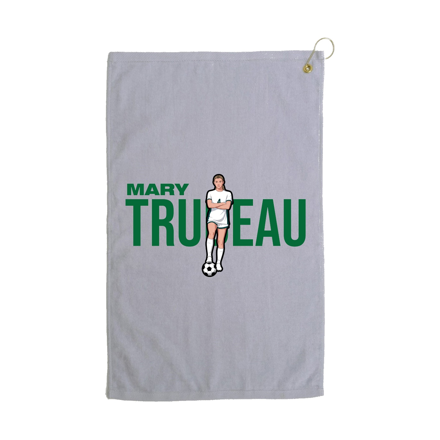 Golf Towel — Player Name in Grey